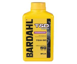 Bardahl - T&D Synth 75W-90 - Olio Trasmissione Auto, Lubrificante per Trasmissione e Differenziale di Automobili, Veicoli industriali e Commerciali per Trasporto Pesante, 1 L