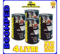 BARDAHL XTC C60 5W40 4 LITRI OLIO MOTORE AUTO 100% SINTETICO POLAR PLUS 04BD62
