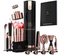 BarDeluxe® Kit Barman da 12 Pezzi, Kit Barman Completo | Shaker Cocktail da 750 ml | Set Cocktail Professionale, Kit Cocktail, Set Barman | Cocktail Set, Include Elegante Confezione Regalo (Oro Rosa)