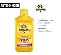 BARDHAL BARDAHL T&D 75W90 GL4 GL OLIO TRASMISSIONE CAMBIO DIFFERENZIALE 1 LITRO