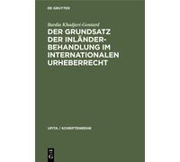 Bardia Khadjavi Der Grundsatz Der Inländerbehandlung Im Inter (Copertina rigida)