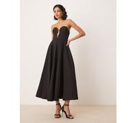 Bardot - Vestito lungo premium a fascia nero per il ballo di fine anno 46