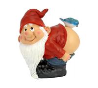 bare butt garden gnome statue, garden decoration dwarf resin crafts cartoon dwarf statue white beard old man christmas gift decoration, resin, color p