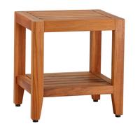 Bare Decor Stillwater Spa 19"""" Bench with Shelf in Solid Teak BARE-ET