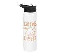 Bare E Caffè Divertente Gotico Amante Caffè Scena Nera Stainless Steel Insulated Water Bottle