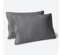 Bare Home Microfiber Pillow Cases - King Size Set of 2 - Cooling Pillowcases - Double Brushed - Grey Pillowcases 2 Pack - Easy Care (King Pi