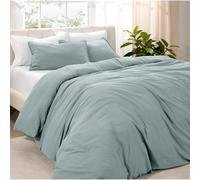 Bare Home Set copripiumino matrimoniale e 2 federe, in microfibra spazzolata ultra morbida e leggera 1800, rinfrescante (matrimoniale, effetto sabbia Sea Spray)