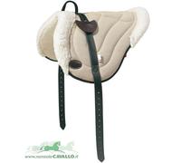 Bareback sagomato in cotone e pura lana vergine con sottopancia e imbottitura Pi