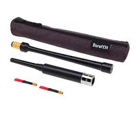 Barefoot Bagpiper Bagpipe Practice Chanter 18 inches long, full size hole spacing, Nickel Plated Engraved Ferrule. Breathable Black Case. Bagpipes for Beginners Adult, 2 Bagpipe Practice Chanter Reeds