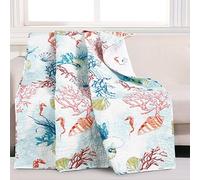 Barefoot Bungalow Greenland Home Fashions Sarasota Coperta, Multicolore, 50" x 60"