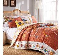 Barefoot Bungalow Greenland Home Fashions Topanga Quilt Set, Pezzi, Multi, King