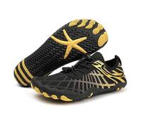 Barefoot Scarpe Minimaliste Scarpe a piedi nudi da uomo antiscivolo Scarpe da trail Scarpe da trekking per corsa palestra allenamento fitness spiaggia, arancione, 41 EU