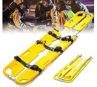 Barella, Barella portatile pieghevole in alluminio con paletta, salvataggio del trasportatore paziente su barella medica EMT - Capacità di carico 390 libbre, 3 cinghie sicurezza