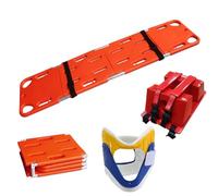 Barella di emergenza for tavola spinale da 1 pz con immobilizzatore for la testa e protezione for il collo - Tabellone pieghevole for acqua for paramedici e uso(Four Fold)
