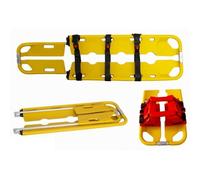 Barella di emergenza, pieghevole, in plastica, con testa immobilizzatore, lunghezza regolabile 160-210 cm, leggera, capacità di carico 159 kg, per il trasporto del paziente