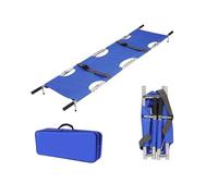 Barella di Emergenza Portatile Mcal, barella Mcal Pieghevole in Quattro Parti, barella Multiuso per Il Trasporto di pazienti, Adatta per emergenze, incidenti e ambulanze (Blu).