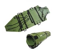 Barella Di Salvataggio In Lega Di Alluminio Leggera, Barella Di Emergenza Pieghevole, Con Cinghie Regolabili, Barella Di Pronto Soccorso Portatile Per Ambulanza, Soccorso All'aperto(Green)