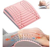 Barella for collo e schiena, 2023 Nuovo massaggiatore cervicale Cuscino chiropratico Dispositivo di trazione cervicale, for sollievo dalla sciatica, supporto lombare, ernia del disco (Color : Pink)