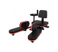 Barella For Gambe Con Ruote, Pressa For For Carichi Pesanti, Attrezzatura For Stretching Regolabile Da 0 A 200°, Migliora La Flessibilità Dello , Capacità Di Carico 200 Kg(Black)