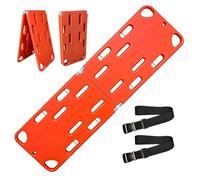 Barella galleggiante pieghevole in acqua, barella PE a due pieghe con capacità di peso di 350 libbre/159 kg, tavola spinale di salvataggio di emergenza in plastica, tavola di salvataggio con cintura