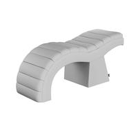 Barella MIRALMA per extension per ciglia lashes o laminazione delle sopracciglia in forma ergonomica curva con imbottitura aggiuntiva per tufting (grigio chiaro)