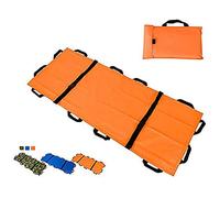 Barella morbida portatile, Barella pieghevole per il trasporto di emergenza, cintura di sicurezza impermeabile in tela morbida per l'ambulanza di locali sportivi domestici(Orange)