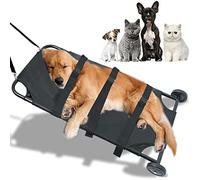 Barella per animali a 2 ruote, pieghevole, con capacità massima di 113,4 kg, robusta e sicura, carrello portatile per il trasporto di animali per cani e altri animali