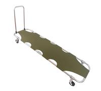 Barella Pieghevole, Barella Di Soccorso Medico In Lega Di Alluminio, Con Carrello A 4 Ruote E Imbracatura, Per Il Primo Trasporto Di Pazienti Da Parte Dei Vigili Del Fuoco