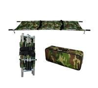 Barella Pieghevole For Emergenze Mediche, Barella Medica Portatile For Emergenze, Barella Medica Antipolvere Con Ruote For Il Trasporto Dei Pazienti(Green camouflage)
