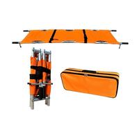 Barella Pieghevole For Emergenze Mediche, Barella Medica Portatile For Emergenze, Barella Medica Antipolvere Con Ruote For Il Trasporto Dei Pazienti(Orange)
