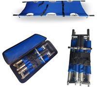 Barella Pieghevole Medica, barella di trasporto del paziente per l'ospedale, barella blu della lega di alluminio, utilizzata nelle scuole e nelle ambulanze