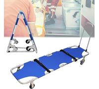 Barella pieghevole medica in alluminio leggero con carrello 4 ruote, barella di salvataggio spingibile per il trasporto dei pazienti, per ospedali, ambulanza, fuoco, M