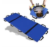 Barella pieghevole per salvataggio in acqua con 4 maniglie curve, barella gonfiabile di emergenza, portata 150 kg, per salvataggio in acqua e a terra, ospedali(Blue)