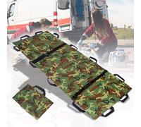 Barella Pieghevole Portatile,12 Maniglie di Salvataggio di Emergenza,per Ospedale, Luoghi Sportivi, Ambulanza, Barella Medica Forniture per La Cura dei Disabili,Camuffare