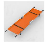 Barella Pieghevole Portatile, Barella medica di emergenza a 2 ruote in acciaio inossidabile for ospedale, casa, impianti sportivi(Orange)