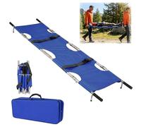 Barella pieghevole portatile, resistente, in acciaio inox, con tessuto Oxford, cinghie di sicurezza, borsa da trasporto per salvataggio, uso esterno, animali di grandi dimensioni o trasporto funebre