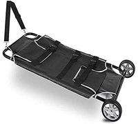 Barella portatile Barella per animali 48x26 pollici Carrello per animali domestici con ruote Capacità massima di 250 libbre Nero 1203