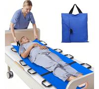 Barella portatile per il trasporto con 12 maniglie, 177,8 x 69,8 cm, cuscino di posizionamento per anziani, lavabile, riutilizzabile, facile da sollevare e da trasportare, per badante, aiuto familiare