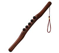 Barella Posteriore Lombare Bastone naturale in legno Gua Sha Shager for il collo Torna indietro Massager Laterapia Spa Salone di bellezza Rotelle in acciaio Barella Posteriore Per Schiena (Size : B)