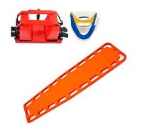 Barella spinale leggera arancione, supporto for il collo e supporto for la testa, tavola spinale di emergenza in plastica for uso EMT, ambulanza e campo sportivo(F)