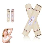 Barely Shaver, 2-In-1 Women'S Electric Cordless Shaver, for Women Legs Underarm Face Pubic Hairs, Head Bikini Trimmer Rechargeable Eletctric (Beige)