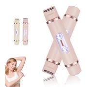 Barely Shaver, 2-In-1 Women'S Electric Cordless Shaver, for Women Legs Underarm Face Pubic Hairs, Head Bikini Trimmer Rechargeable Eletctric (Pink)
