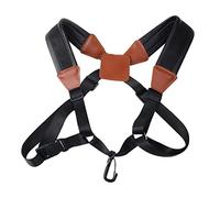 barenx Tracolla regolabile per sassofono con gancio in pelle, doppia tracolla allargata, comoda tracolla per sassofono, per strumento musicale tenore, colore: nero piccolo
