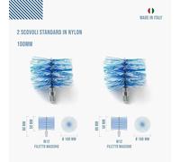 BARETTO - 2 SPAZZOLE Nylon Pulizia Tubi Stufa Pellet (80 100 120 mm) - mod. SCP