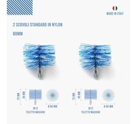 BARETTO - 2 SPAZZOLE Nylon Pulizia Tubi Stufa Pellet (80 100 120 mm) - mod. SCP