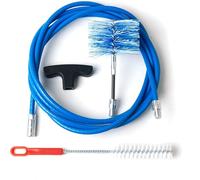 BARETTO FLEX Kit Pulizia Pellet | Prolunga BLU | Scovolo FLEX | M12 | Curve 90° (3m_80mm, 3 metri)