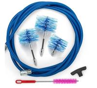 BARETTO FLEX | Kit Pulizia Stufa a Pellet | 3 o 6 Metri, Acciaio BLU | Prolunga flessibile, spazzole Nylon, attacco 12MA | Pulizia canne fumarie (3m - 80/100/120mm)