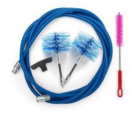 BARETTO FLEX | Kit Pulizia Stufa a Pellet | Canna Fumaria Ø 80 + 100 mm | Lunghezza 3 m | 2 Spazzole Snodate | Attacco M12