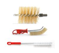 BARETTO Kit Pulizia Camino, Accessori Camino, Kit Scovolini per la Pulizia del Camino, Include 1 Scovolo in Acciaio da 160 mm, 1 Scovolo Multiuso, 1 Spazzola Manuale