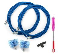 BARETTO Kit per Pulizia della Stufa a Pellet, Prolunga di 6 Metri per la Pulizia Stufa Pellet con Curvatura a 90°, 2 Scovolini Standard in Nylon 80 mm e 100mm, Scovolino multiuso e Manico
